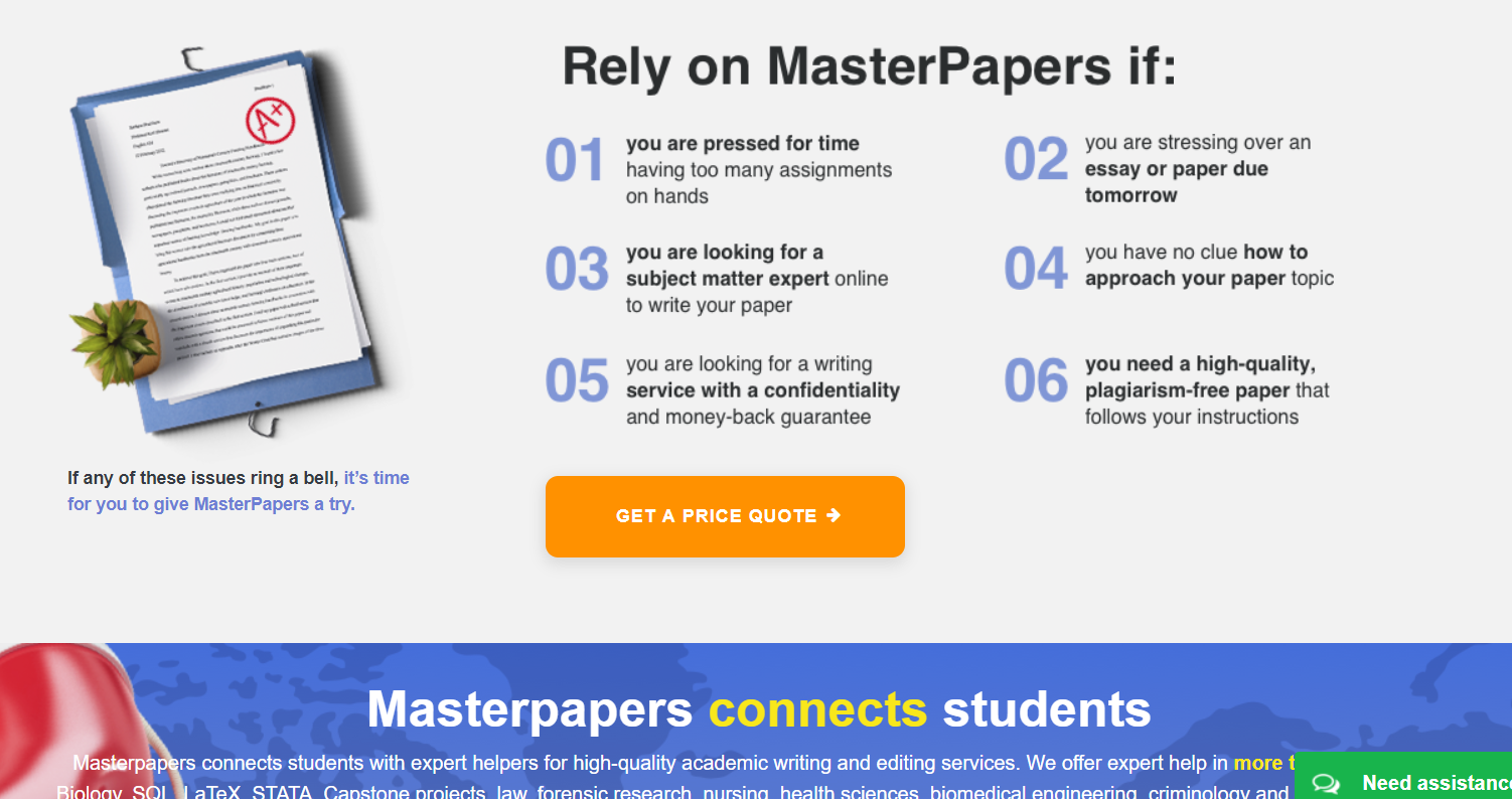 how long are masters papers